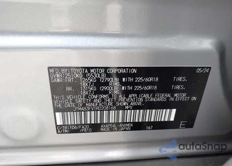 2024 Toyota Rav4 Prime Se z USA, uszkodzony, nr VIN JTMAB3FV1RD208168